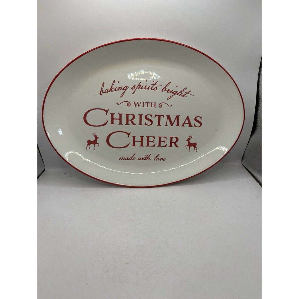 Primitives By Kathy Baking Spirits Bright Platter Seasonal Tabletop Deer
